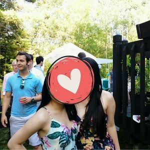 Backless sundress in beautiful floral